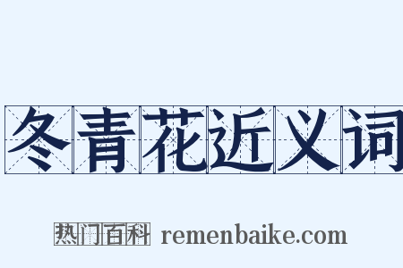 冬青花近义词是什么意思的图片